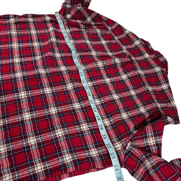 WOOLRICH Mens Large Red Plaid Flannel Button Down Shirt Long Sleeve VTG Y2K - Picture 10 of 12